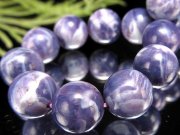 ラベンダーカラー マーブルスコロライト ブレスレット 10.5mm-11mm×19珠 幻想的な色彩 スコロライト アメジスト 癒しの石 ブラジル産 パワーストーン 天然石