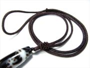 デザイン組み紐ネックレス シンプルタイプ ブラウン 首周りサイズ60cm前後 ブラウンカラー 天珠 天然石が装着可能 タイプO パワーストーン 天然石