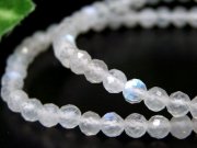 ブルームーンストーン 月長石 ボールカット ブレスレット 石サイズ4mm-4.5mm キラキラ繊細カット 愛と予言と透視の石 永遠の愛の象徴 インド産