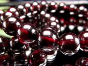 AA アルマンダインガーネット ブレスレット 8.5mm-9mm×22珠前後 上品なダークレッドカラー 中にはスター効果の珠も 王道ガーネット 1月の誕生石 インド産