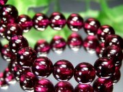 透明感抜群 S級 ロードライトガーネット ブレスレット 7mm×25珠 美麗ワインレッド 真実の愛の石 柘榴石 1点もの ブラジル産 bl- パワーストーン 天然石