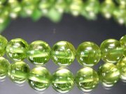 店頭展示中 S級 ペリドット かんらん石 ブレスレット 7mm×26珠 澄み切ったオリーブグリーン 女神ペレの涙 夫婦円満の石 8月誕生石 一点もの ミャンマー産