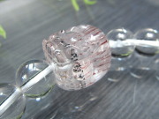 スーパーセブン 貔貅 ヒキュウ 入り 水晶ブレスレット ヒキュウサイズ幅約15mm×1個 水晶約8mm×23珠 キュートな貔貅 財運を高める瑞獣