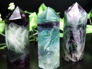 エンジェルフェザーインフローライト 六角柱 ポイント 1個売り 重さ30g-40g
