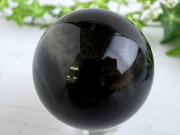 漆黒の水晶 スターモリオン 黒水晶 丸玉 台座付き 直径 約58mm 重さ約296g 魔除け 厄除けの黒い水晶 激レア 一点もの チベット産 パワーストーン 天然石