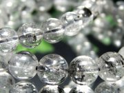 大特価 A+ 大珠 エレスチャルクォーツ 骸骨水晶 ブレスレット 約14mm-14.5mm×15珠前後 透明感抜群の水晶に映えるグラファイト 神秘的な存在感を放つ逸品