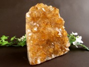 特濃ブランデーカラー シトリン クラスター 原石 スタンド型 高さ 127mm 重さ 1517g 商売繁盛のお守りに 空間の浄化など 11月の誕生石 一点物 黄水晶