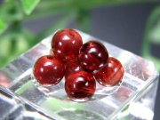 限定37粒 5A 1粒売りレッドアンデシン 粒売り 5.5mm-6mm 全珠キャンディレッド 中性長石 本当の自分に近づく変化を促す石 チベット産 パワーストーン 天然石