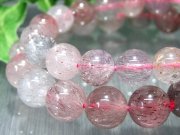 針系鉱物たっぷり AA+ スーパーセブン ブレスレット 約7mm-7.5mm×25珠前後 最高のエネルギーを持つ石 大人気のお買い得針系鉱物多めタイプ ブラジル産