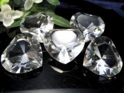 水晶 ハートカット タンブル 最大幅約25mm 1個売り 超透明 すべての浄化と純粋さを象徴する石 光の反射の美しいキラキラカット ブラジル ゴイアス州産