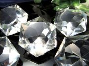 水晶 六芒星カット タンブル 最大幅約27mm 1個売り 超透明 すべての浄化と純粋さを象徴する石 ヘキサゴン型タンブル ブラジル ゴイアス州産 パワーストーン