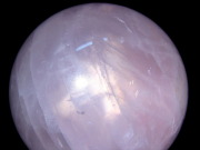 六条スター スターディープローズクォーツ 丸玉 直径 69mm 重さ 490g ディープローズクォーツ 恋愛成就の石 愛と美の女神 アフロディーテ の石