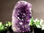 濃い紫 5A アメジスト クラスター スタンドタイプ 高さ130mm 重さ730g 愛の守護石 紫水晶 1点物 ウルグアイ産 パワーストーン 天然石