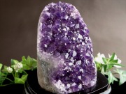 3A アメジスト クラスター 専用木製台座付 高さ111mm 重さ763g 極上 美結晶 愛の守護石 紫水晶 天然石 1点物 ブラジル産 パワーストーン 天然石