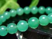 ぷるんと透明感 3A クリソプレーズ ブレスレット 7mm-7.5mm×25珠 隠れた才能を引き出す石 艶やかアップルグリーンの希少石 1点もの オーストラリア産