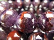 アメジスト強めの幻想パープル オーラライト23 ブレスレット 6.5mm-7mm×27珠前後 超希少 神秘の多鉱物結晶 復活と再生の象徴 カナダ産 パワーストーン 天然石