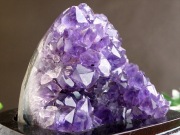 3A アメジスト クラスター 専用木製台座付 高さ103mm 重さ549.5g 極上 美結晶 愛の守護石 紫水晶 天然石 1点物 ブラジル産 パワーストーン 天然石