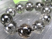 超透明 繊細針 5A ブラックルチル クォーツ ブレスレット 11mm-11.5mm×18珠 最強勝ち運ルチル ビジネス運の向上に 一点物 ブラジル産 パワーストーン 天然石