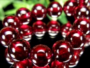 AAA アルマンダイン ガーネット ブレスレット 7mm-7.5mm×26珠 努力が実る石 上質な真紅の宝石 柘榴石 1点もの インド産 パワーストーン 天然石