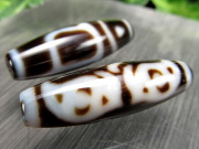 佛龍眼梵字天珠 文殊菩薩 卯年 マン 約36mm-38mm 1個売り 天珠 至純天珠 チベット天珠 天然瑪瑙 パワーストーン 天然石