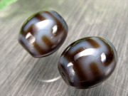 小天珠 A至純天珠 卍天珠 まんじてんじゅ サイズ:14mm前後 1個売り チベット天珠 天然瑪瑙 天然石 ビーズ パワーストーン te-s パワーストーン 天然石