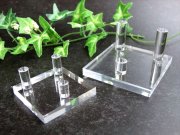 Sサイズ 天然石なんでも台座 マルチディスプレイスタンド 1個売り 幅5cm×5cm 高さ2.5cm 丸玉用台座 プレート原石用台座 使い道自由