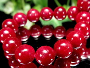 コスパ抜群 3A アフリカンルビー 紅玉 ブレスレット 7mm×28珠 重厚感ある美発色 宝石の女王 愛と勝利をもたらす情熱的な石 7月の誕生石 1点物 アフリカ産