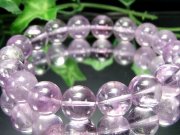 濃色パープルタイプ モンドクォーツエレスチャル ブレスレット 約12mm-12.5mm×18珠 世界的希少水晶 ギャランティーカード付き タンザニア モンド地方産
