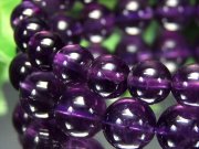 艶やか ディープパープル 3A アメジスト 紫水晶 ブレスレット 約10.5mm-11mm×19珠前後 お買い得価格 愛の守護石 数多くの伝説や言い伝えをもつ石 ブラジル産