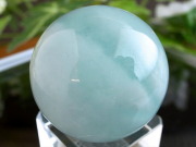 高品質 潤いたっぷり アクアマリン 丸玉 台座付 直径30mm 重さ37.4g 3月の誕生石 海の守護石 美しい若さと幸せな喜びの象徴 夏色のスフィア ブラジル産