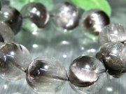 たっぷりプラチナ針 大珠 S級 プラチナルチル クォーツ ブレスレット 13mm-13.5mm×16珠 1点物 ブラジル産 bl-p パワーストーン 天然石