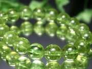 4A+ ペリドット ブレスレット 6.5mm-7mm×28珠 圧巻のオリーブグリーン 希少な高透明度タイプ 女神ペレの涙と呼ばれる神秘石 幸せ・夫婦の愛・平和の象徴