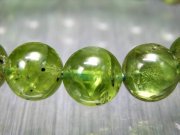 希少な大珠 4A+ ペリドット かんらん石 ブレスレット 9.5mm-10mm×20珠 美しいオリーブグリーン 女神ペレの涙 夫婦円満の石 8月誕生石 1点物 ミャンマー産