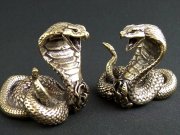 高品質素材のコブラ 蛇 置物 重さ85-90g 高さ40mm前後 縁起物 幸運のシンボル インテリアに 銅製 コブラ へび ヘビ inmy パワーストーン 天然石