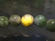 激レア 蛍光 ツァボライト ゾイサイト共生 ブレスレット 6.5mm-7mm×28珠 流通量極少・スカルン 蛍光珠有り 1月の誕生石 一点物 タンザニア産 パワーストーン