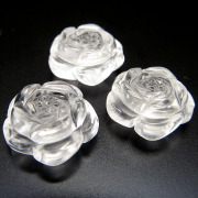 値段確認 激安宣言 1粒売り 天然水晶 蓮の花型 ビーズ 幅約13mm 澄んだ輝きを放つ天然水晶 浮き彫り立体彫刻ビーズ 4月の誕生石 ブラジル産 パワーストーン
