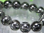 店頭展示中 針の向きが揃った希少タイプ 5A ブラックルチル クォーツ ブレスレット 8.5mm-9mm×23珠 最強勝ち運ルチル ビジネス運の向上に 一点物 ブラジル産