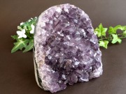 3A アメジスト クラスター スタンドタイプ 高さ90mm 重さ421g 美結晶 愛の守護石 浄化やインテリアに 紫水晶 天然石 1点物 ウルグアイ産 パワーストーン