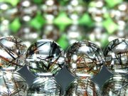 激レア・ツートン 4A+ ブラック・ブラウンルチルクォーツ ブレスレット 10.5mm-11mm×19珠 透明度抜群 金運・ビジネス運の向上に 一点物 ブラジル産 bl-s-g