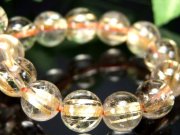 板状タイチン針多め 4A+ タイチン ゴールドルチル ブレスレット 8mm-8.5mm×24珠 ギラギラゴールド 金運の代表石 一点もの ブラジル産 パワーストーン 天然石