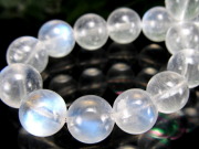 4A ブルームーンストーン ブレスレット 7.5mm-8mm×25珠 美麗ブルーシラー 永遠の愛の象徴 6月の誕生石 一点もの スリランカ産 パワーストーン 天然石