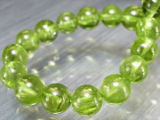 4A+ ペリドット ブレスレット 6mm-6.5mm×30珠 圧巻のオリーブグリーン 希少な高透明度タイプ 女神ペレの涙と呼ばれる神秘石 幸せ・夫婦の愛・平和の象徴