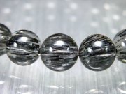 激レア・針の向きが揃ったタイプ 5A ブラックルチル クォーツ ブレスレット 9mm-9.5mm×21珠 最強勝ち運ルチル ビジネス運の向上に 黒針 一点物 ブラジル産