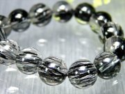 激レア・針の向きが揃ったタイプ 5A ブラックルチル クォーツ ブレスレット 8mm-8.5mm×23珠 最強勝ち運ルチル ビジネス運の向上に 黒針 一点物 ブラジル産