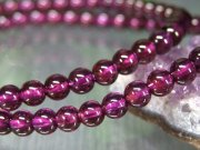 超透明 これぞロードライト S級 ロードライトガーネット ブレスレット 4mm-4.5mm×44珠前後 魅惑のワインレッドカラー 真実の愛の石