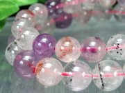 粒状 AA+ スーパーセブン ブレスレット 約8.5mm-9mm×22珠前後 7つ全部揃ってます 最高のエネルギーを持つ石 ブラジル産 パワーストーン 天然石