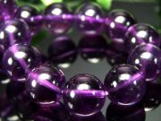 4A アメジスト ブレスレット 10.5mm-11mm×19珠 透明感抜群 濃い紫 愛の守護石 紫水晶 1点物 アメジストブレスレット ブラジル産 パワーストーン 天然石