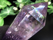 虹 入り アメジスト ヴォーゲル ワンド 最大幅93.5mm 重さ91g 生命力を増幅する特別な 幾何学形状 一点もの ブラジル バイーア州 産 パワーストーン 天然石