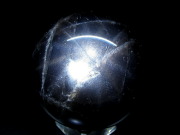 スター モリオン 丸玉 直径52mm 重さ190g 神秘的なスターの輝き 六条のスター効果も 最強の魔除け 邪気払いの石 チベット産 パワーストーン 天然石 モリオン
