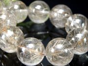 これぞシルバー色 4A+ シルバールチルクォーツ ブレスレット 14mm-14.5mm×15珠 煌き抜群 繊細シルバー針 水晶と針の絶妙バランス ビジネスのお守りに